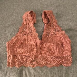 Aerie Lace Festival Bralette  Rusty Pinkish